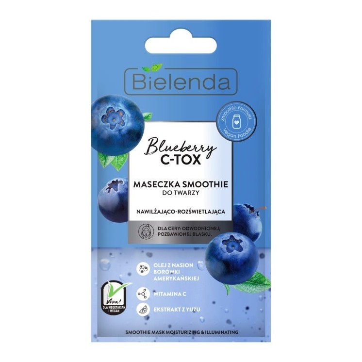 Bielenda Blueberry C-Tox Smoothie gezichtsmasker 8 g