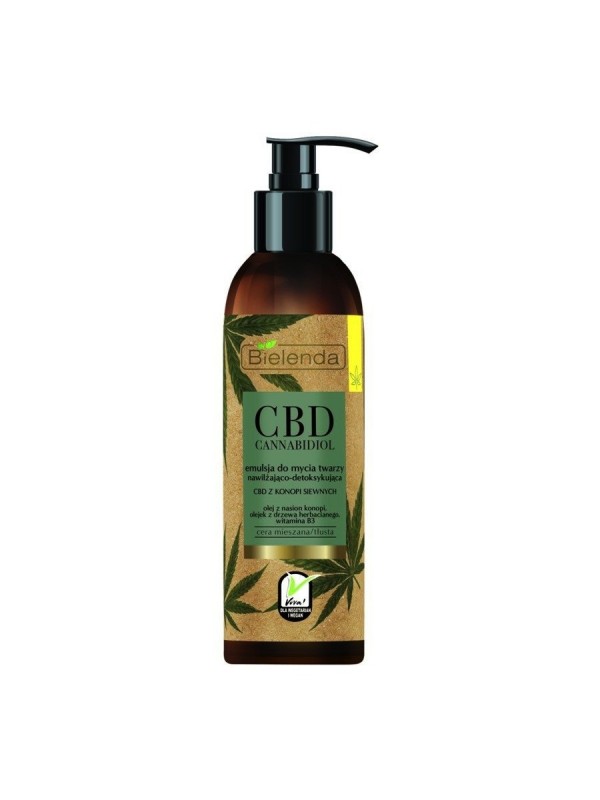 Bielenda CBD Cannabidiol Gezichtswasemulsie voor de gecombineerde en vette huid 175 g