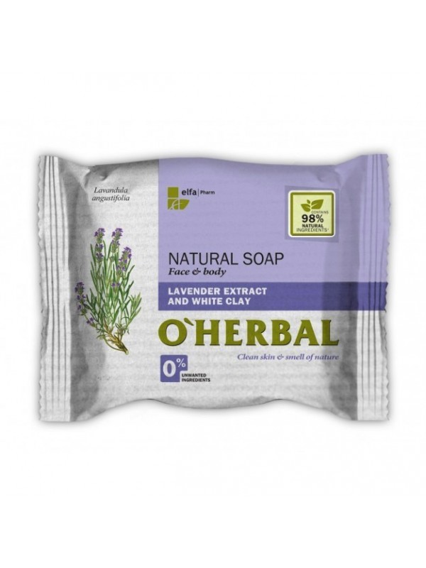 O'Herbal Natuurlijke zeep met lavendelextract en witte klei 100 g