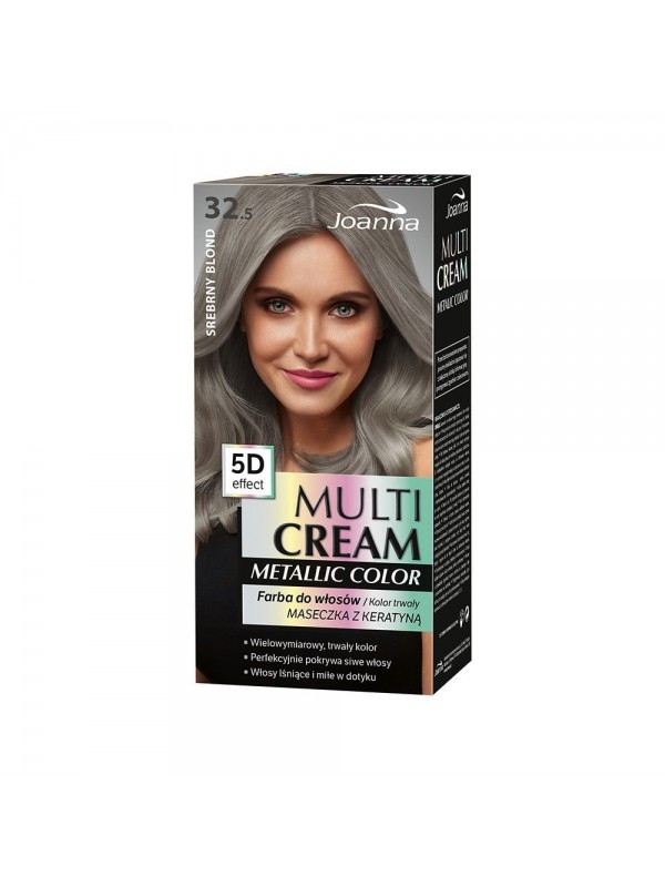 Joanna Multi Cream Color Metallic Hair dye /32,5/ Silver blond