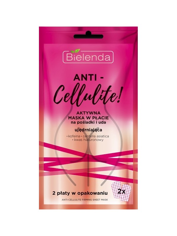 Bielenda Anti-Cellulite active firming mask for buttocks and thighs in a sheet of 2 pieces