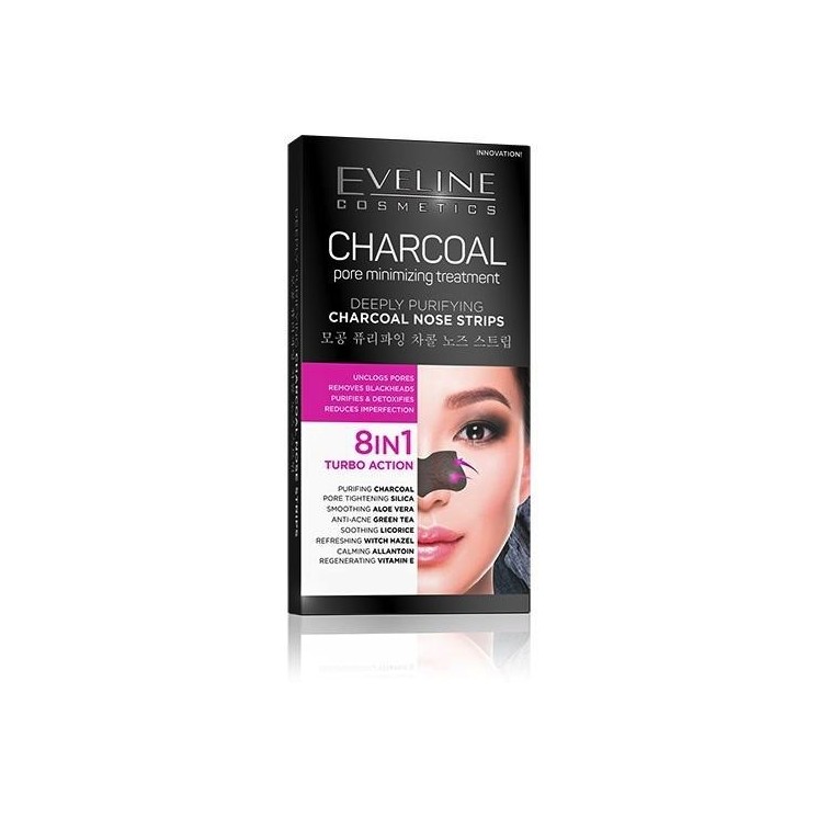 Eveline Charocal Cleansing Nose Pads 8in1