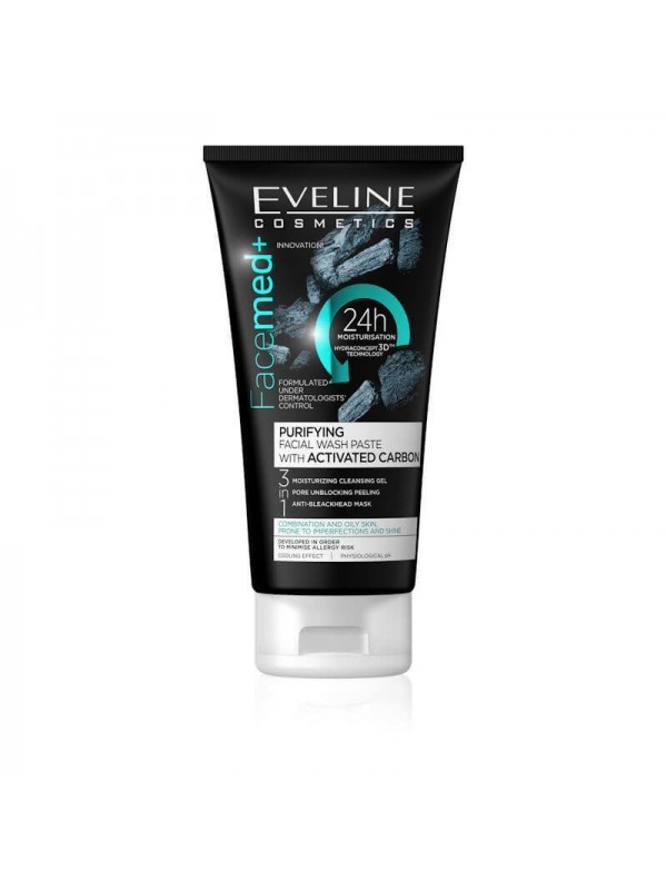 Eveline Facemed+ Cleansing face cleansing paste with activated charcoal 150 ml