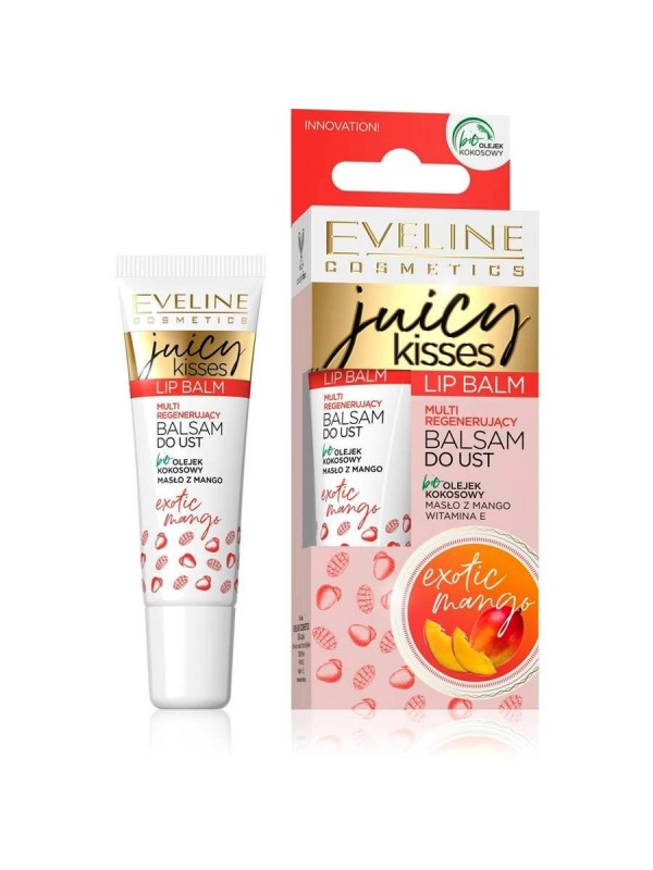 Eveline Juicy Kisses Mango regenererende lippenbalsem 12 ml