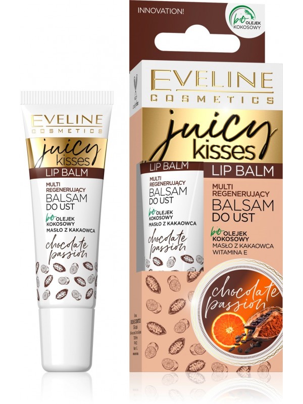 Eveline Juicy Kisses Regenerating Lip Balm Chocolate 12 ml