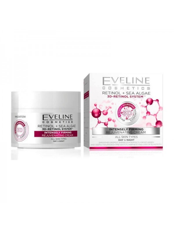 Eveline 3D Retinol gladmakende anti-rimpel dag/nachtcreme 50 ml