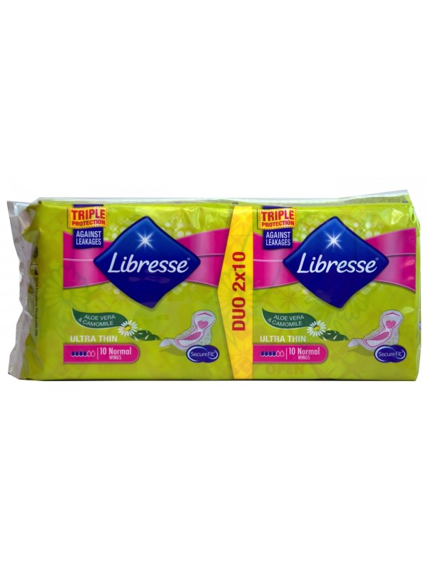 Libresse Aloe Vera and Chamomile Normal sanitary towels 2 x 10 pieces