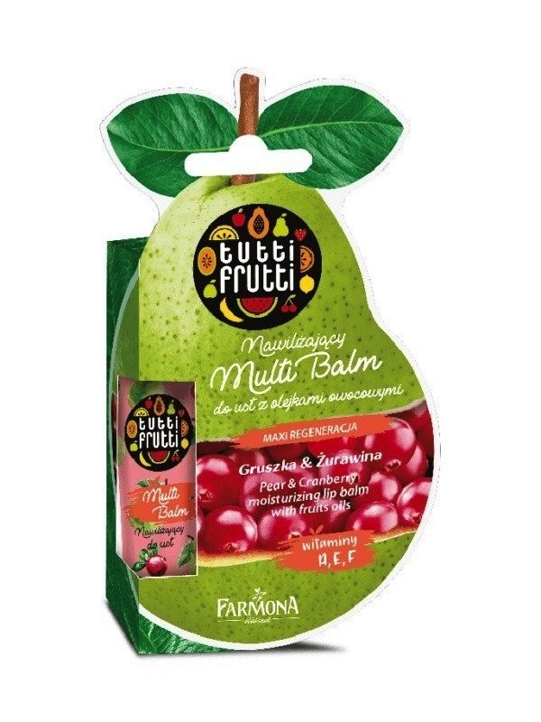 Farmona Tutti Frutti Moisturizing Pear-Cranberry Lip Balm 12 ml