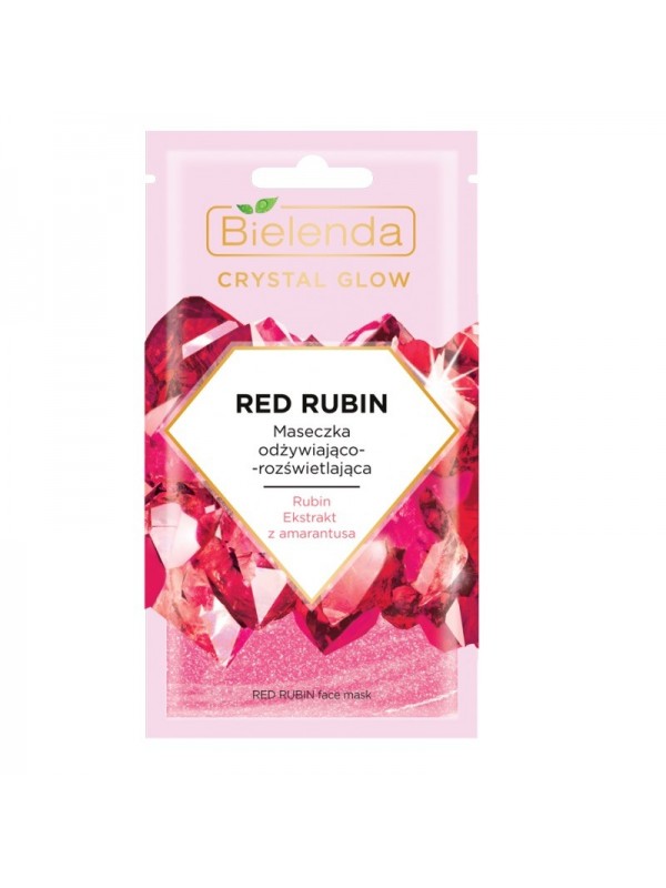 Bielenda Crystal Red Rubin Voedend en verhelderend gezichtsmasker 8 g