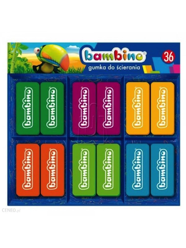 BAMBINO Dysplay erasers 36 pieces