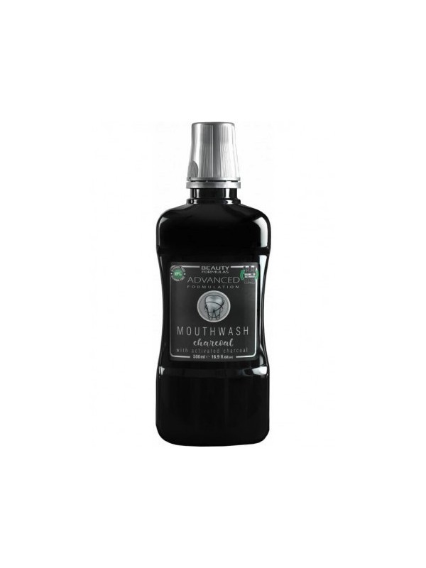 Beauty Formulas mouthwash with whitening charcoal 500 ml