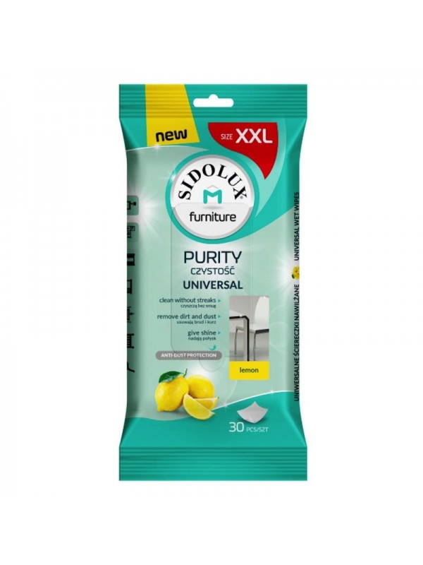 Sidolux M Purity Universal wet wipes lemon 30 pcs