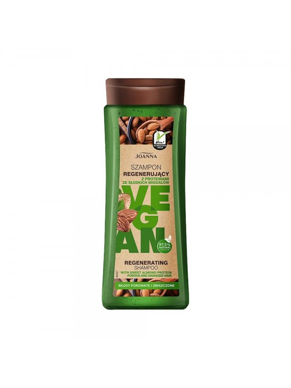 Joanna Vegan Regenererende haarshampoo met amandelproteïnen 300 ml