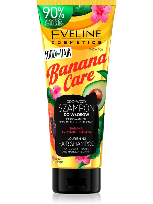 Eveline Food for hair BANANA Voedende Shampoo voor haar 250 ml