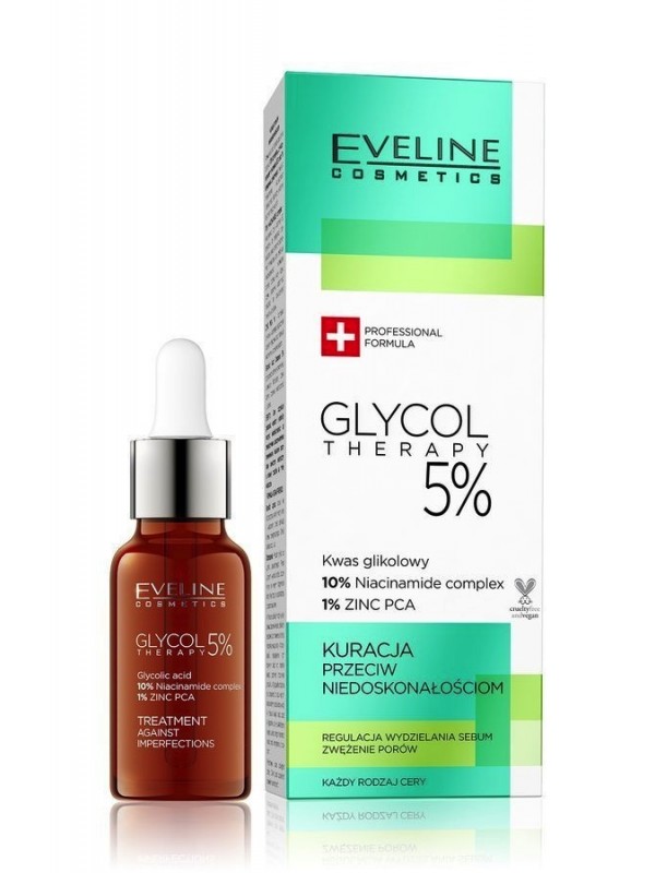 Eveline Glycol Therapy 5 % Gezichtsbehandeling tegen imperfecties 18 ml