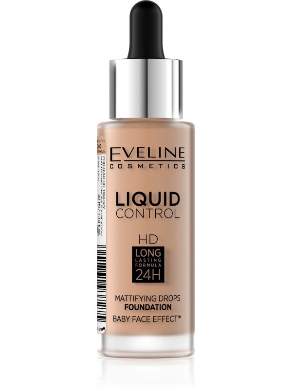 Eveline Liquid Control Foundation in Dropper /040/ Warm Beige 32 ml