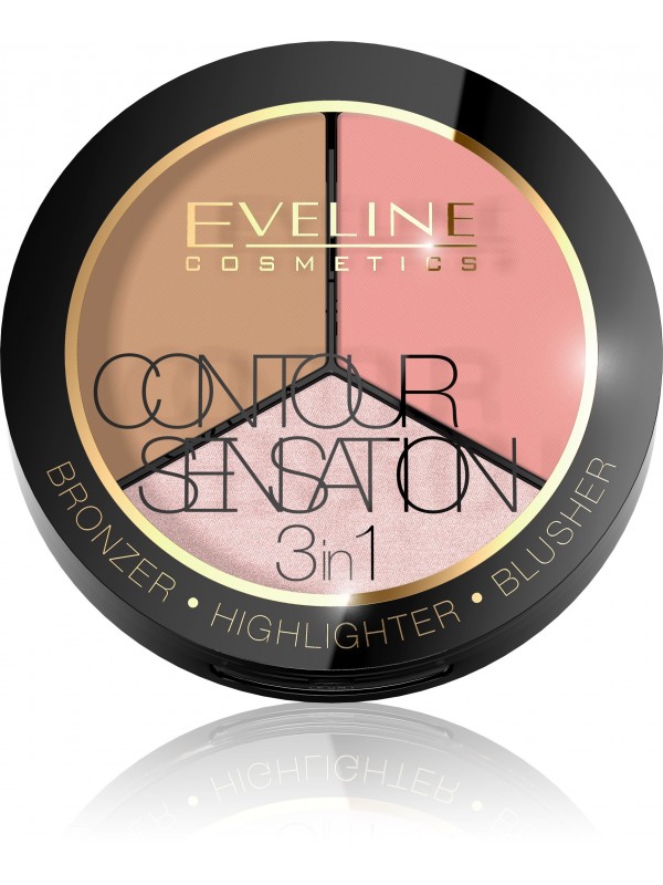 Eveline Contour Sensation 3in1 Face contour modeling palette /01/ Pink Beige 13, 5 g