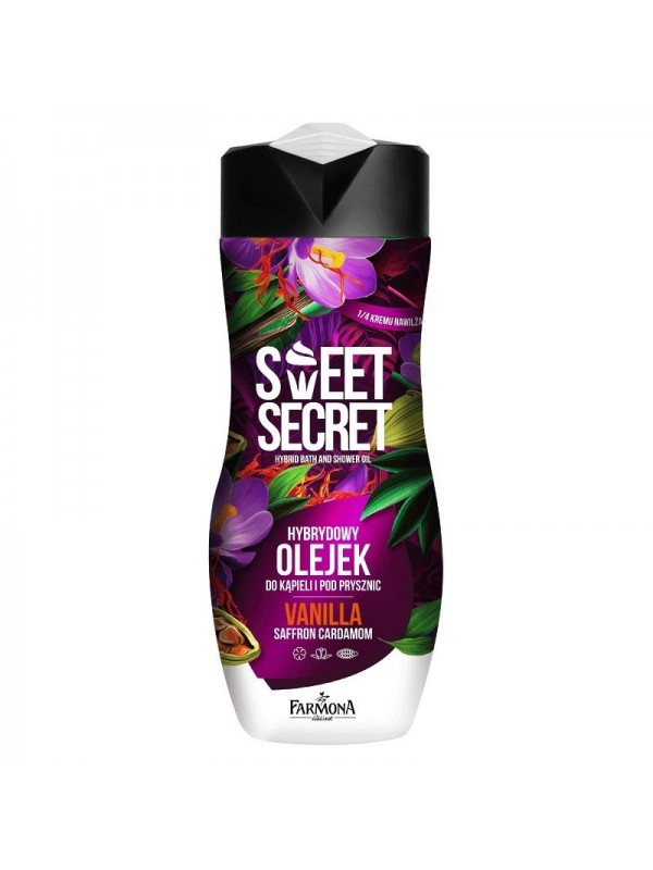 Farmona Sweet Secret Hybrid bath and shower oil with 1/4 moisturizing cream vanilla saffron cardamom 300 m