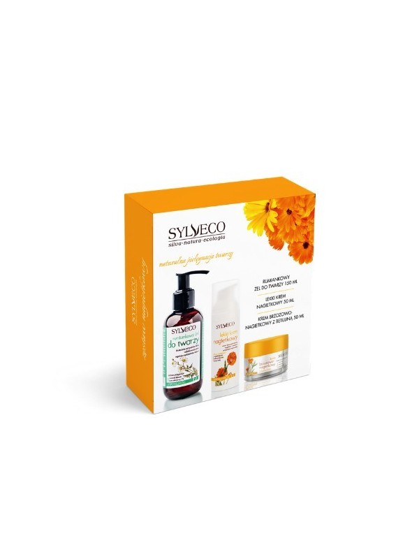 Sylveco Set Calendula Kamille gezichtsgel 150 ml + Lichte goudsbloem gezichtscrème 50 ml + Birch - naakte crème