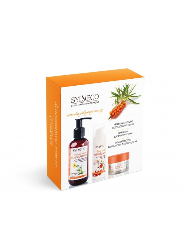 Sylveco Duindoornset Arnica reinigingsmelk 150 ml + Lichte duindoorn gezichtscrème 50 ml + Gezichtscrème