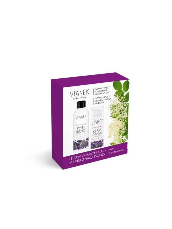 Vianek Face Strengthening Set Strengthening toner and micellar water 2 in 1 200 ml + Strengthening day cream 50 ml