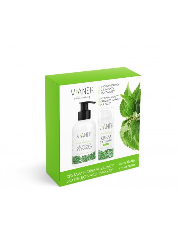 Vianek Normaliserende gezichtsset Normaliserende gezichtsreinigingsgel Vianek 150 ml + Normaliserende nachtcrème Viane