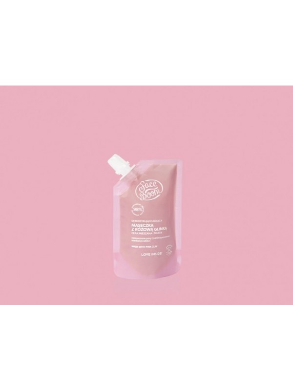 FaceBoom Detoxifying and soothing mask with pink clay Oczyszczająca Kompanka 40 g