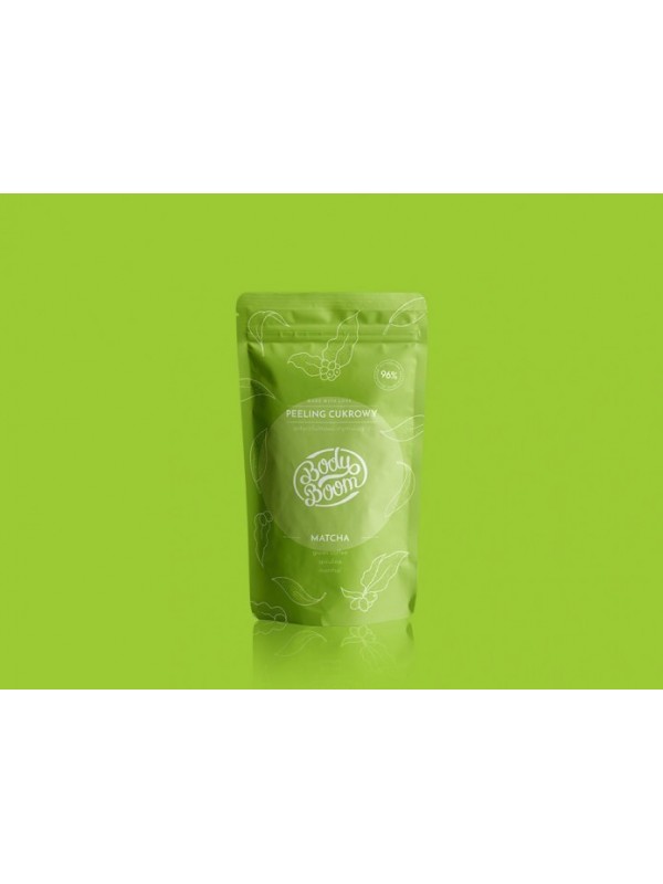 BodyBoom Matcha Sugar Peeling anti-cellulitis - Stimulerende metgezel voor groene ogen 100 G