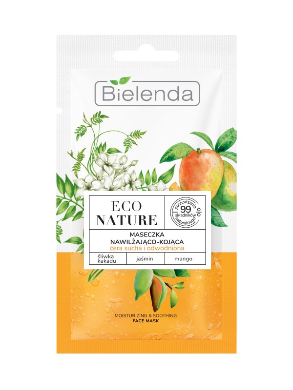 Bielenda ECO NATURE Moisturizing and soothing face mask Kakadu Plum + Jasmine + Mango 8 g