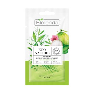 Bielenda ECO NATURE Detoxifying and matting face mask Coconut Water + Green Tea + Lemon Grass 8 g