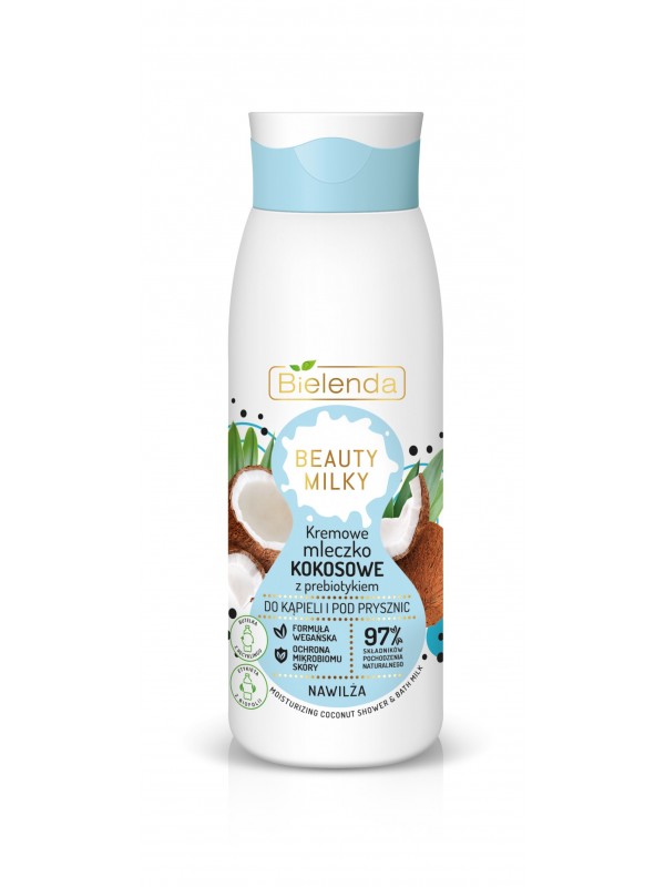 Bielenda Beauty Milky Creamy coconut milk with prebiotic for bath and shower 400 ml