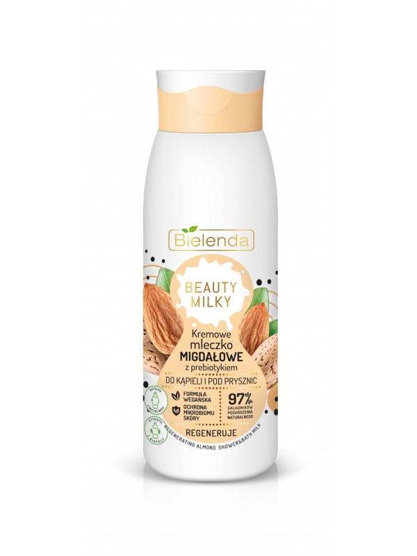 Bielenda Beauty Milky Creamy almond milk with prebiotic for bath and shower 400 ml