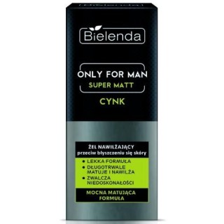 Bielenda ONLY FOR MEN Hydraterende gezichtscrème gel Super Matt voor mannen 50 ml