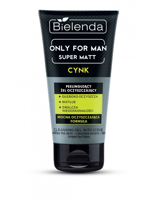 Bielenda ONLY FOR MEN SUPER MAT face wash peeling gel for men 150 g