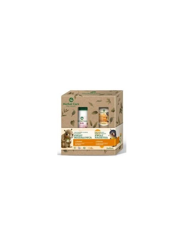 Farmona Set Herbal Care KIDS Tweefasen Badolie 300 ml + Verzachtende gezichtscrème 50 ml