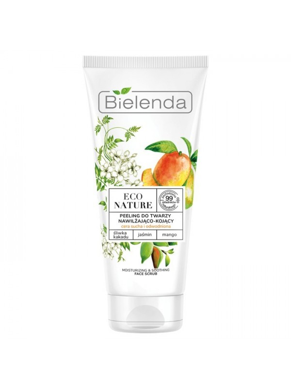 Bielenda ECO NATURE Hydraterende en verzachtende Peeling Kakadu Pruim + Jasmijn + Mango 150 g