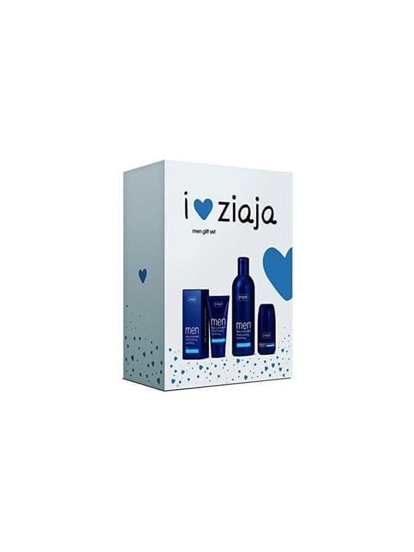 Ziaja Cadeauset Men Hydraterende gezichtscrème 50 ml + Anti-transpirant 60 ml + Douchegel 300 ml