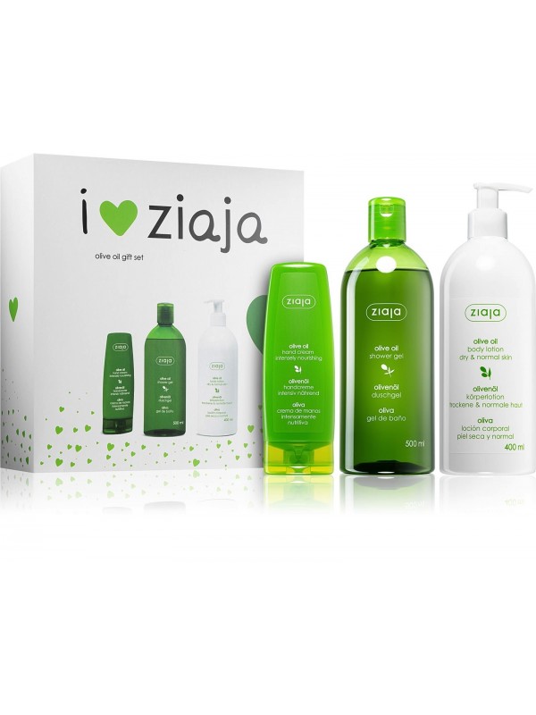 Ziaja Gift Set Olive Hand Cream 80 ml + Shower Gel 500 ml + Body Milk 400 ml