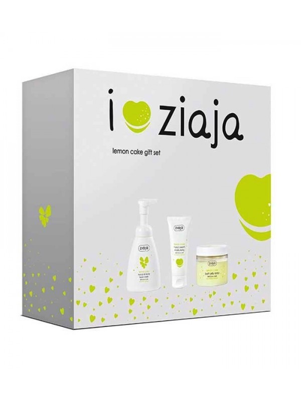 Ziaja Cadeauset Lemon Cake Badgelei 260 ml + Handcreme 50 ml + Handwasschuim 250 ml