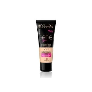 Eveline Selfie Time 2in1 concealing and moisturizing foundation /01/ Porcelain 30 ml