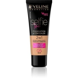 Eveline Selfie Time Covering and moisturizing foundation 2in1 /05/ Beige 30 ml