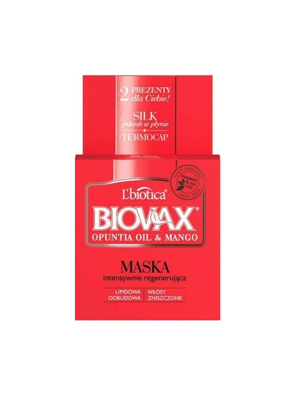 L'biotica BIOVAX Masker voor alle haartypes met Opuntia en Mango olie 250 ml