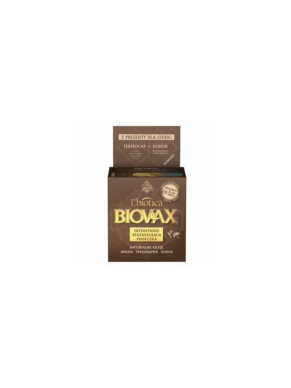 L'biotica BIOVAX Masker voor alle haartypes Argan Macadamia Kokosnoot 250 ml