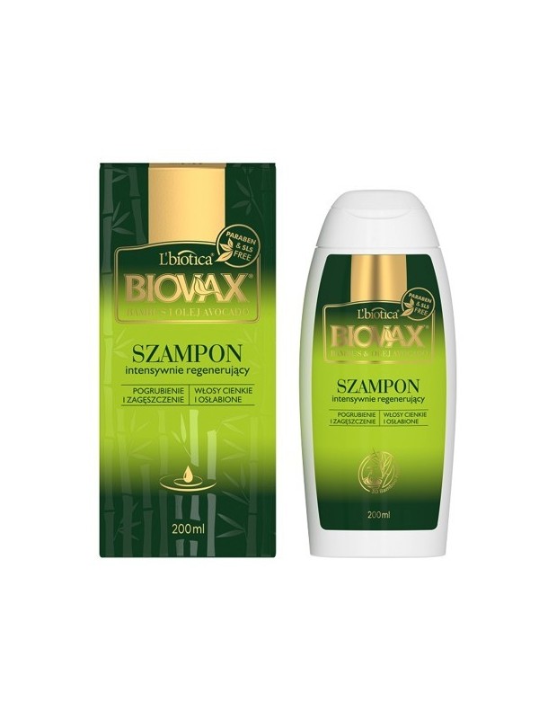 L'biotica BIOVAX Shampoo voor alle haartypes met Avocado olie en Bamboe 200 ml