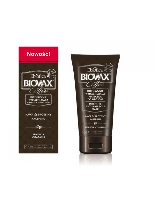 L'biotica BIOVAX Strengthening hair mask Coffee and cashmere proteins 150 ml (30-09-2022)