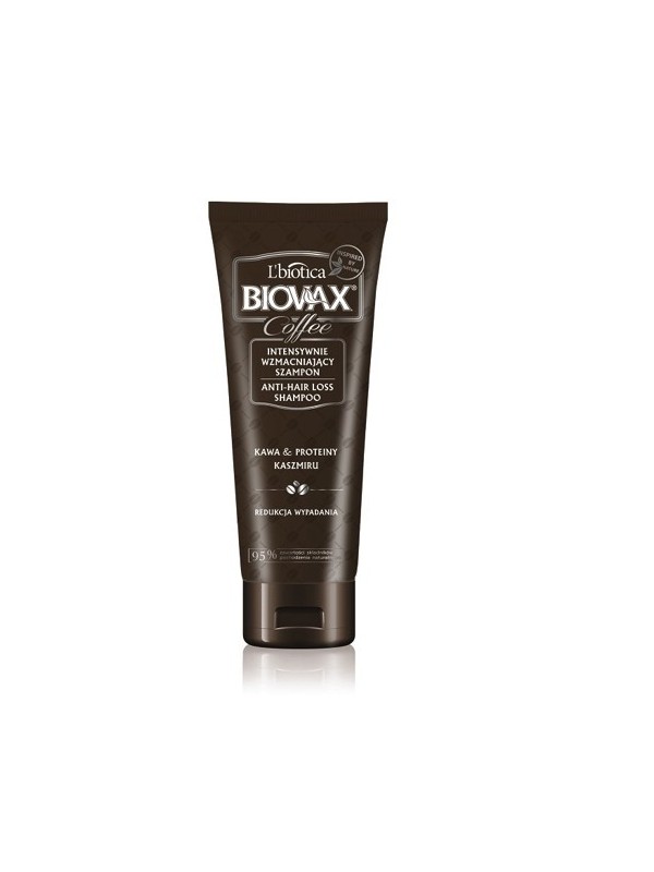 L'biotica BIOVAX Strengthening hair shampoo against hair loss Coffee and cashmere proteins 200 ml