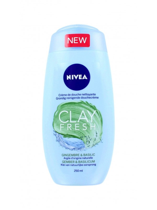 NIVEA Shower Clay Fresh Ginger and Basil Scent 250 ml