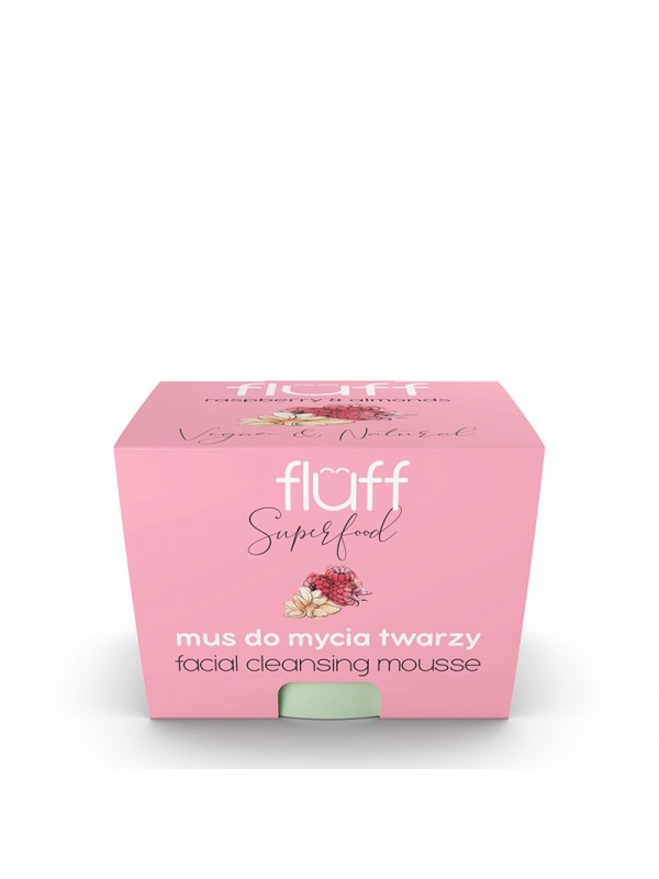 Fluff Mousse voor het wassen van het gezicht met frambozen en amandelen 50 ml