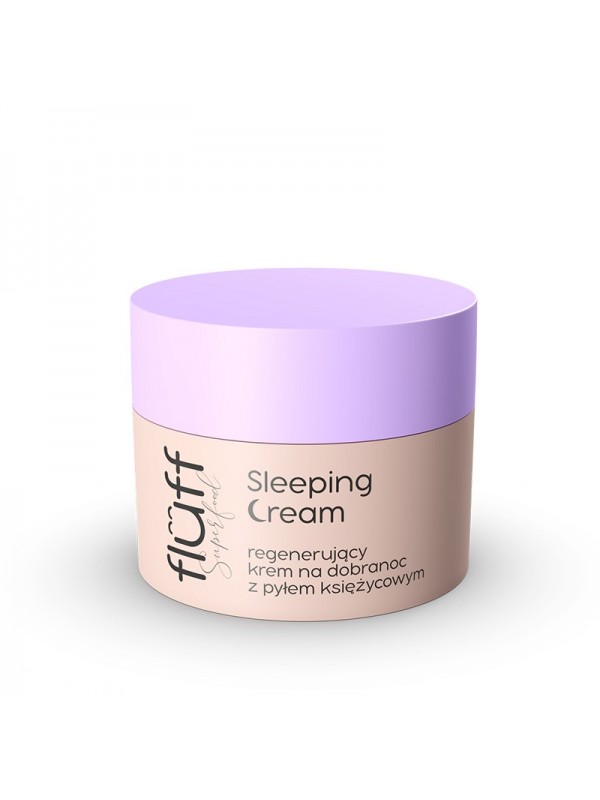 Fluff Sleeping Cream Regenererende gezichtscrème voor het slapen gaan met maanstof 50 ml