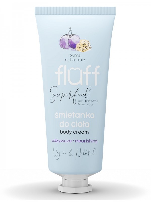 Fluff Nourishing Body Cream Plums in Chocolate 150 ml